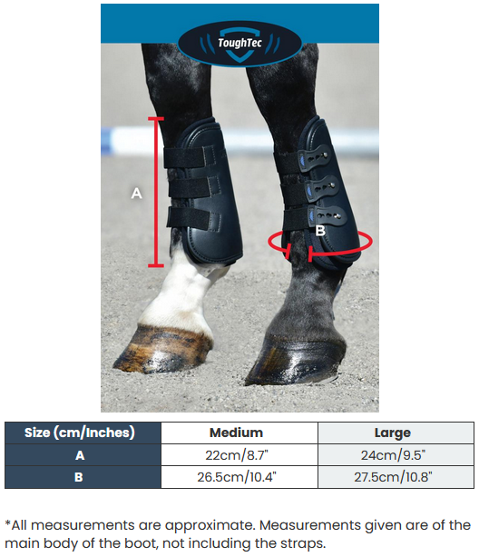 2025 WeatherBeeta Tough Tec Pro Open Front Boots  Size Chart